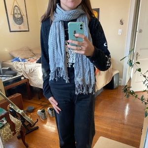 Light Grey Scarf for Spring